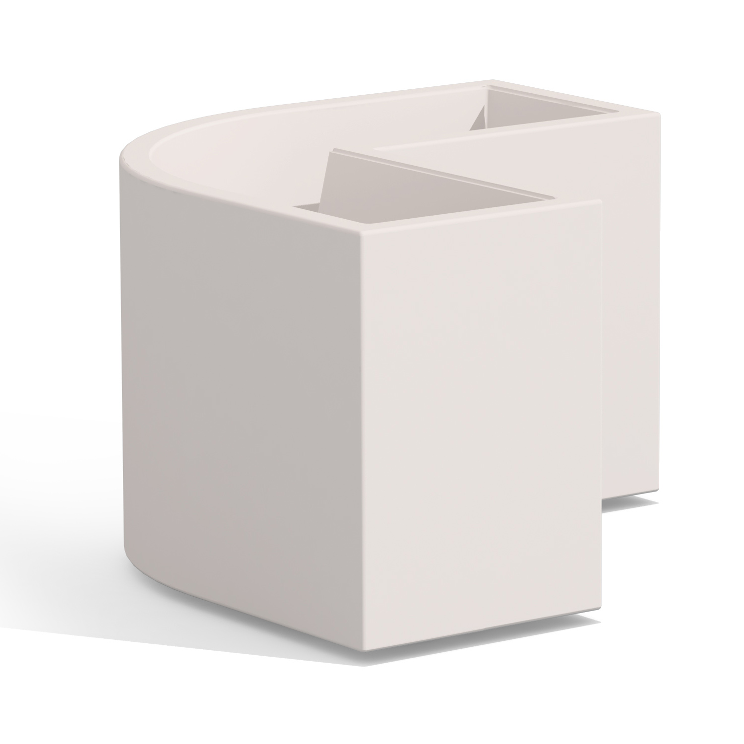 Maceta de resina 80 cm Varios colores disponibles mod. Flowerpot Angular - Imagen 2 de 8