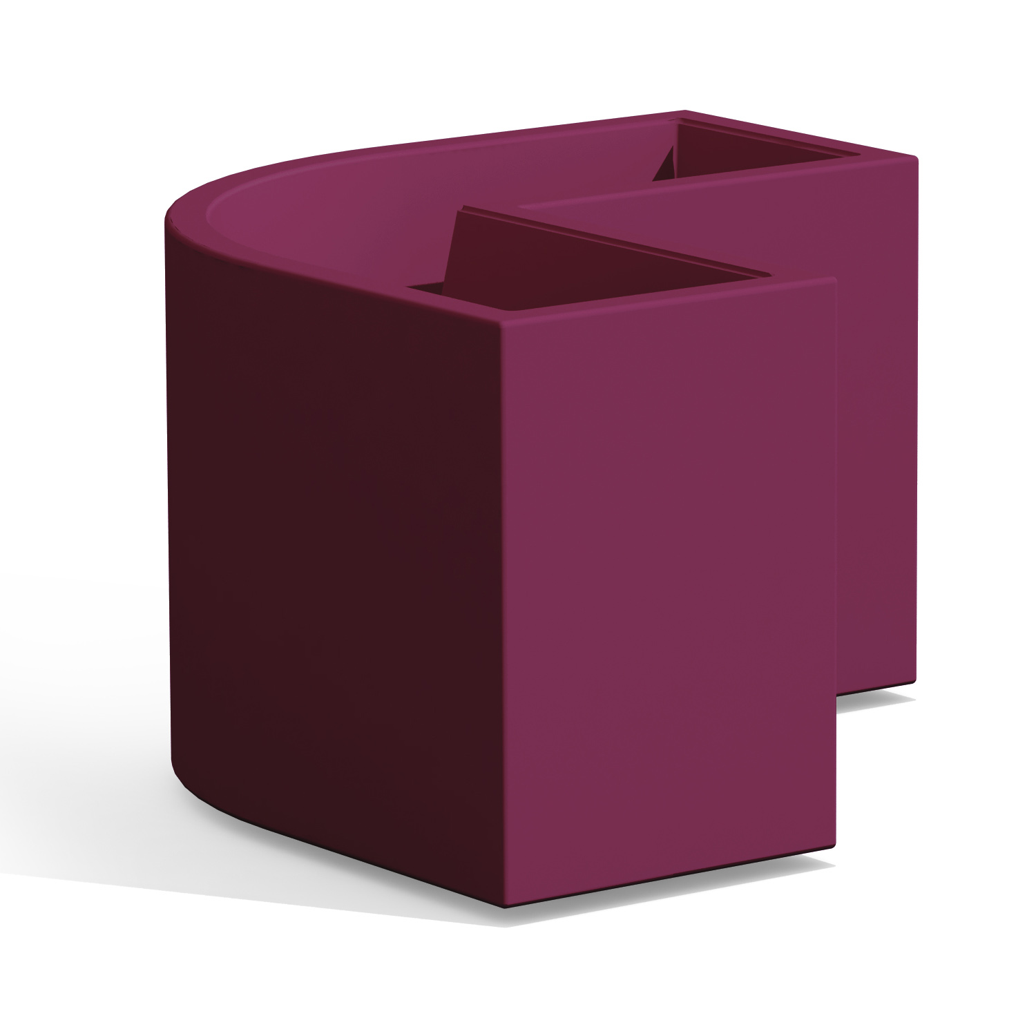 Maceta de resina 80 cm Varios colores disponibles mod. Flowerpot Angular - Imagen 8 de 8