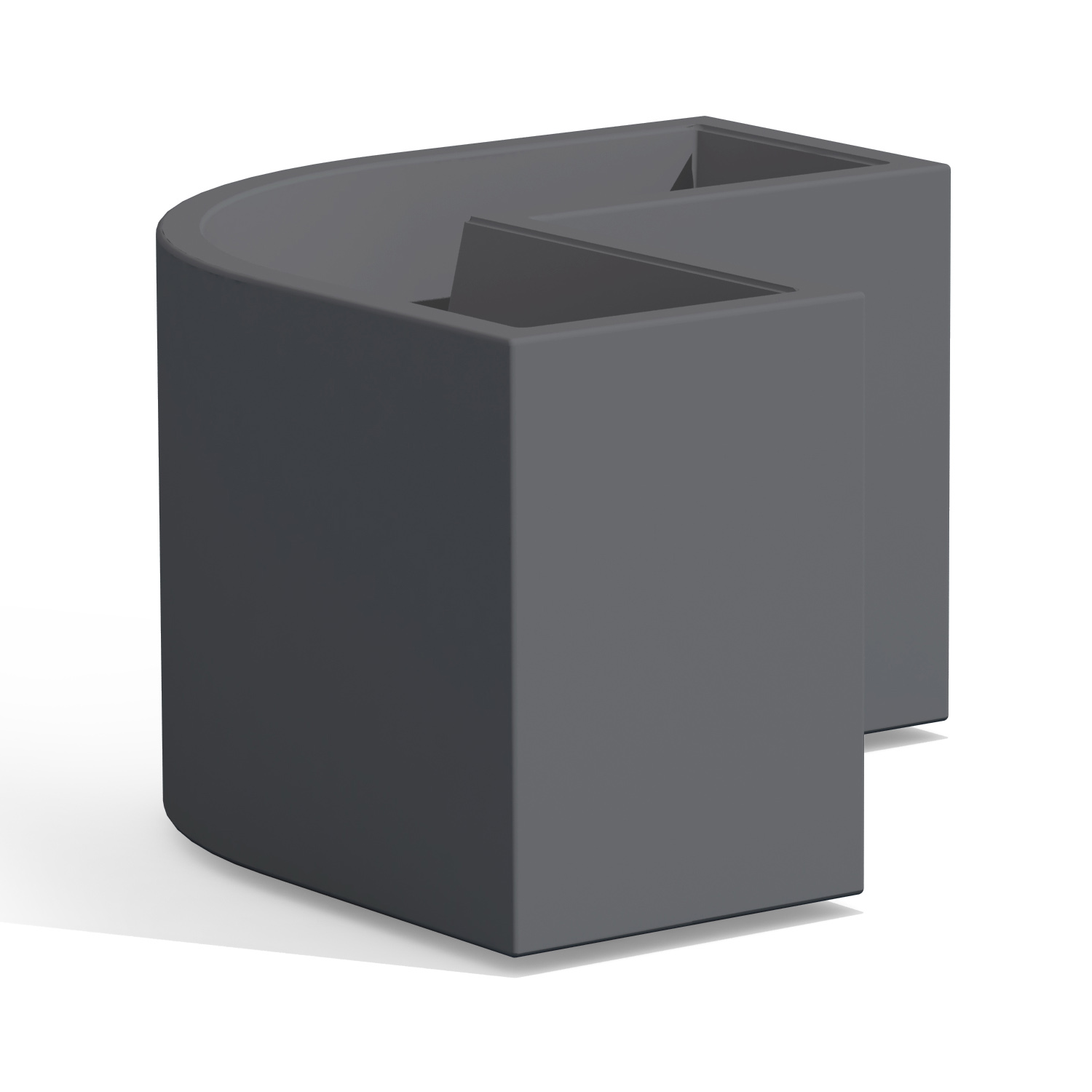 Maceta de resina 80 cm Varios colores disponibles mod. Flowerpot Angular - Imagen 4 de 8