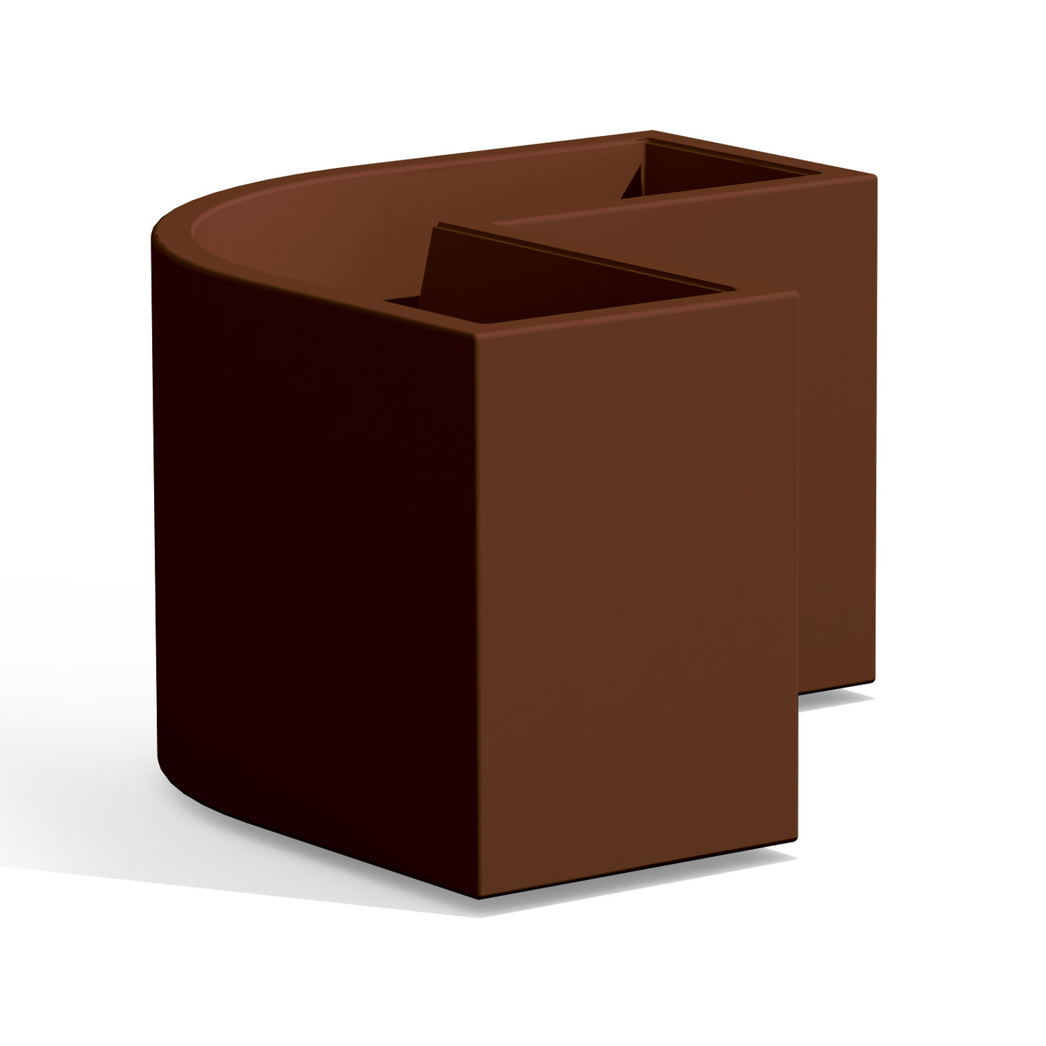 Maceta de resina 80 cm Varios colores disponibles mod. Flowerpot Angular - Imagen 6 de 8
