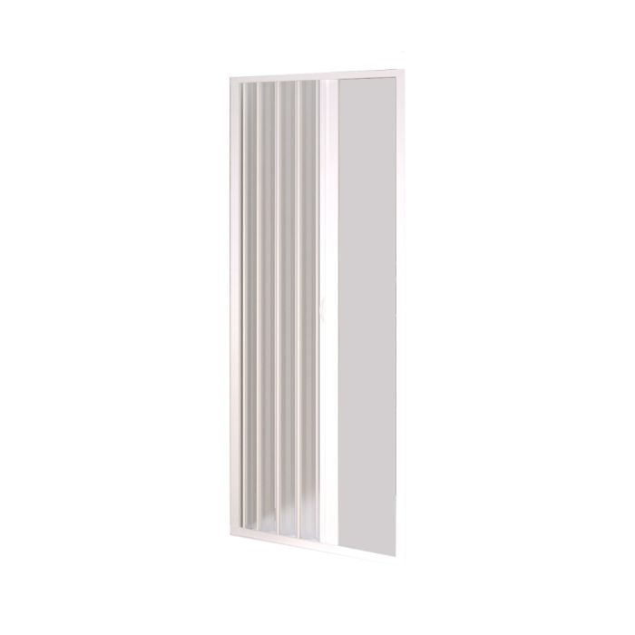 Puerta ducha frontal pvc blanca de fuelle reducible 110-80 h 185 mod. Nova Kit Porta main product photo