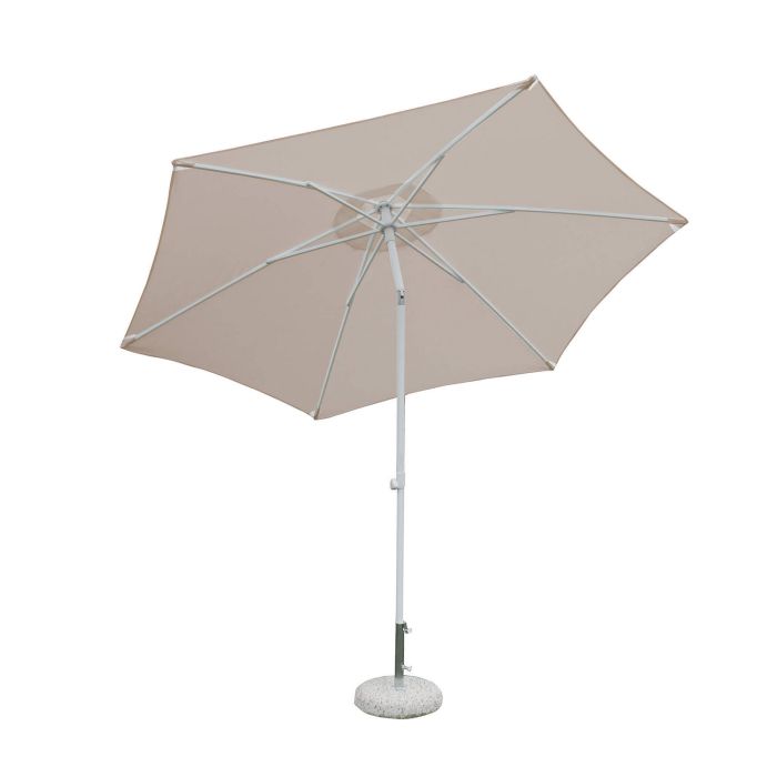 Sombrilla de jardín Ø 3 de aluminio con tela de poliéster Beige agrisado poste Beige agrisado cortavientos mod. Nice main product photo