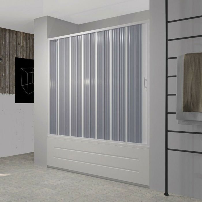 Puerta de Bañera 170 cm en PVC plegable con Apertura Lateral H 150 cm color Blanco mod. Flex main product photo