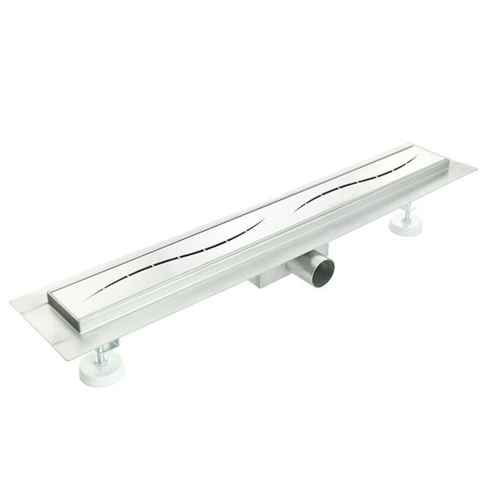Canaleta de desagüe de Acero inox con rejilla en vidrio negro mod. Glass main product photo