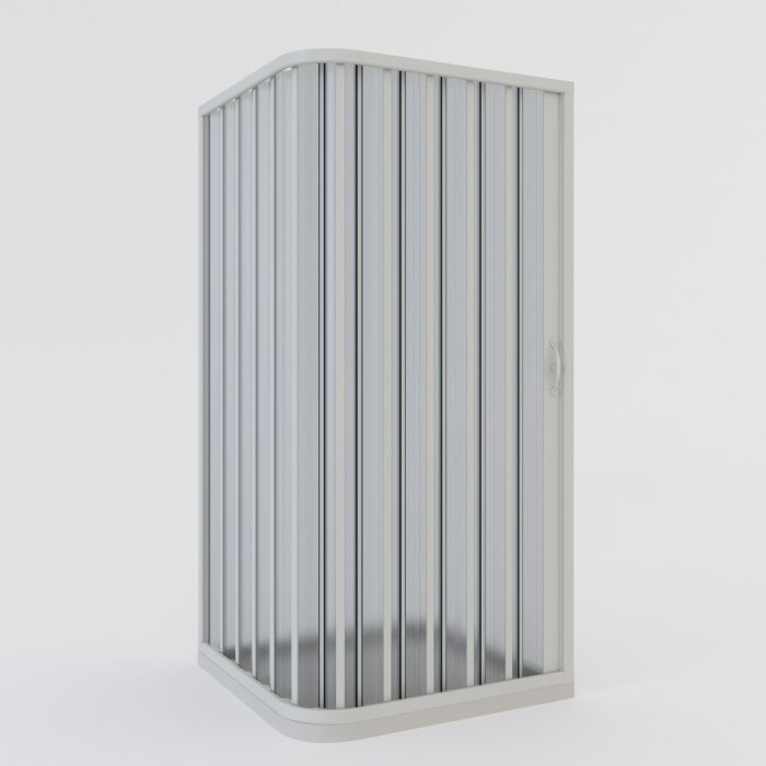 Mampara de ducha plegable de esquina de pvc H 185 mod. Aster con apertura Lateral main product photo