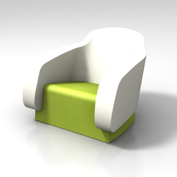 Sillón para el exterior y el interior Blanco y Kiwi mod. Klimt main product photo