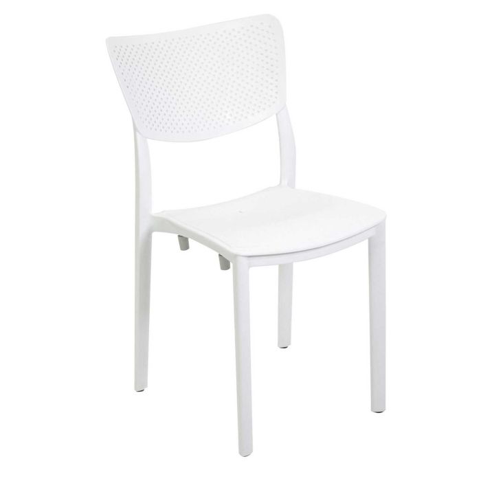 Silla asiento de jardín Blanco 44x53 cm h 84 cm en Polietileno mod. Alezio main product photo