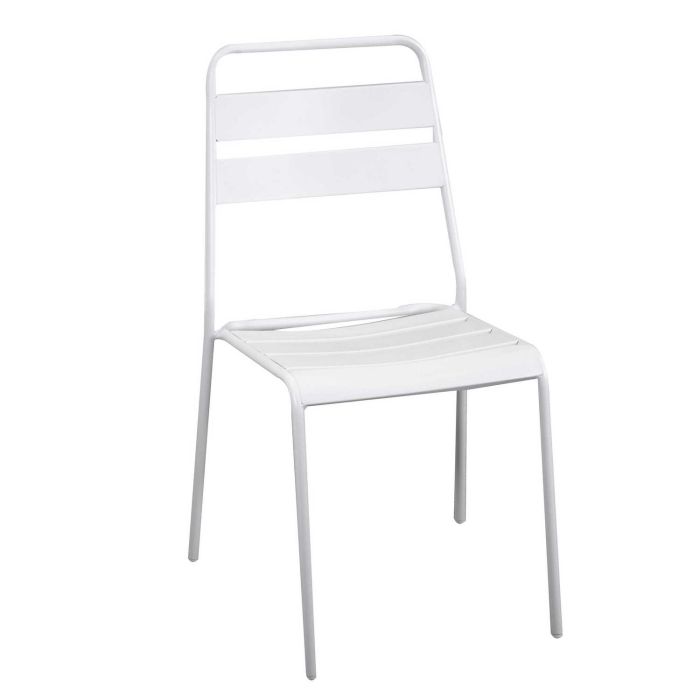 Silla asiento de jardín Blanco 50x54 cm h 87 cm en Metal mod. Rovigo main product photo