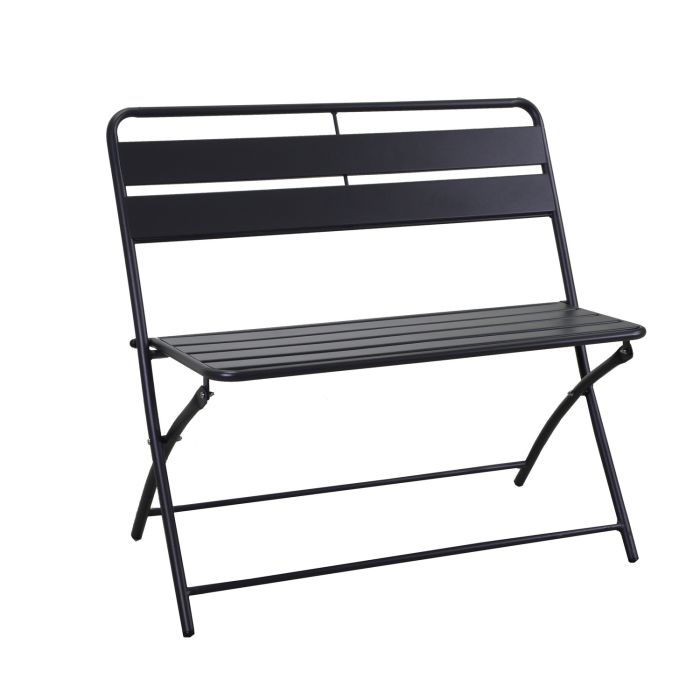 Banco de jardín Antracita 94x51 cm h 78 cm en Metal mod. Rovigo main product photo