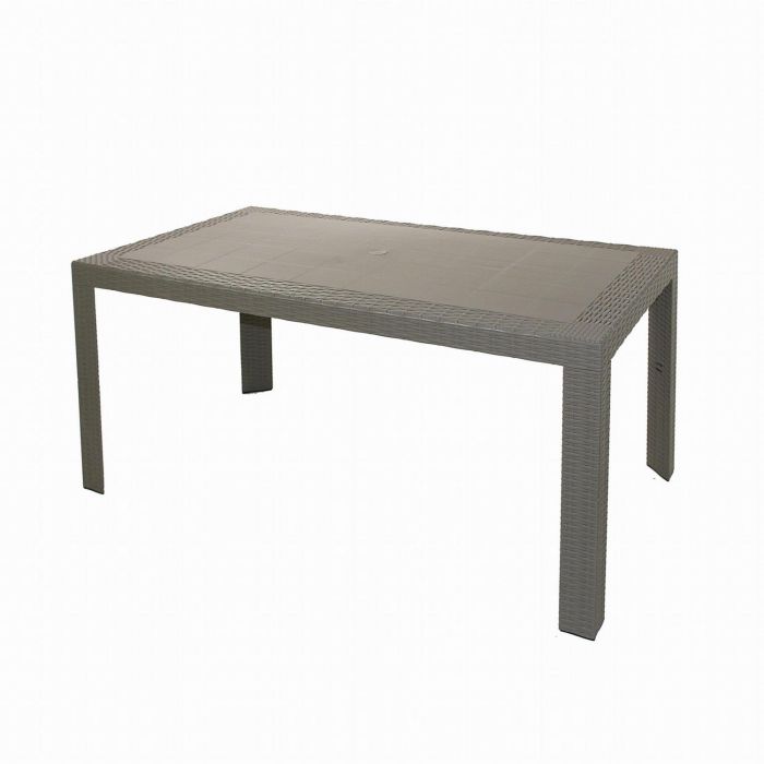 Mesa comedor Beige agrisado 140x80 cm h 72 cm en Polietileno mod. Urano main product photo