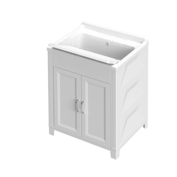 Mueble para lavadora con fregador de resina 60x50 para exterior interior