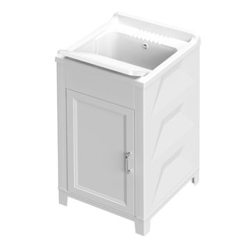 Mueble para lavadora con lavadero de resina  45x50 para interior y exterior con fregador