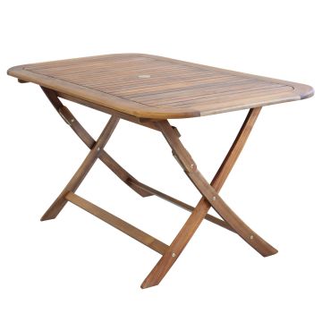 Mesa plegable de madera maciza 150x80 cm