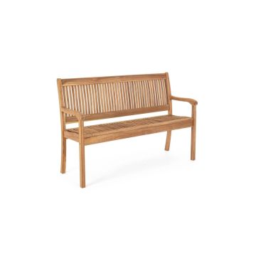Banco de jardín 2 plazas de madera maciza 120x62x88h cm