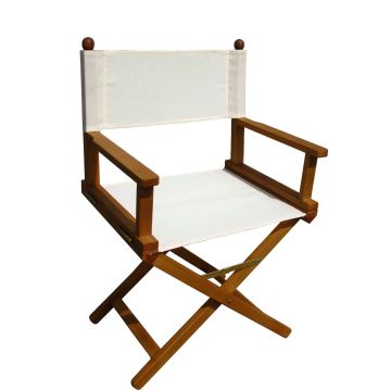 Silla de director écru de madera mod. Tarantino