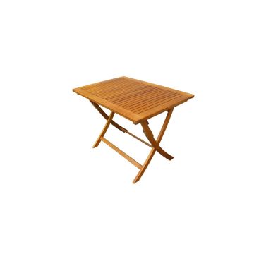 Mesa plegable 70x100 cm de madera maciza de acacia