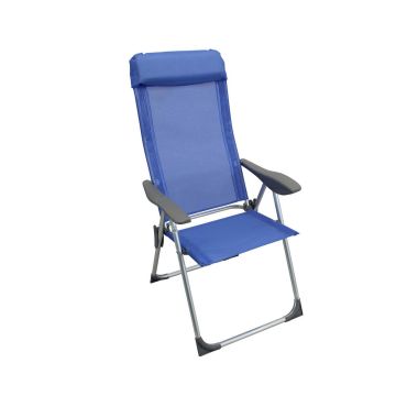 Tumbona plegable de aluminio azul mod. Giulia