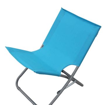 Silla de playa plegable de acero azul mod. Oxford