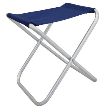 Taburete plegable de aluminio azul 40x39x46h cm