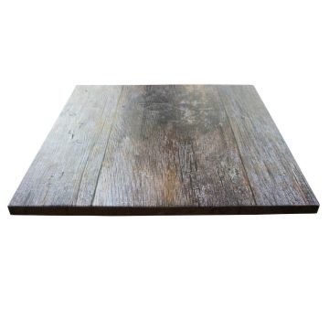 Tablero de mesa gris 70x70 cm para jardín mod. Paxos