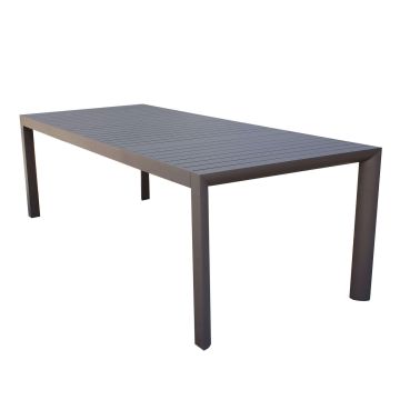 Mesa extensible 135/180x80x75h cm de aluminio color taupe mod. Houston