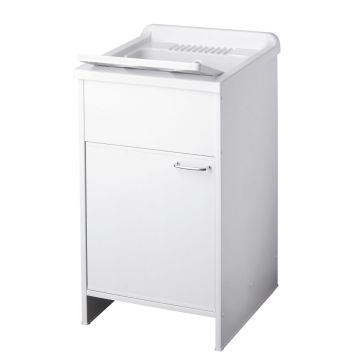 Mueble y lavadero de PVC color blanco 45x50 cm mod. Garden
