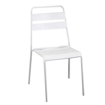 Silla asiento de jardín Blanco 50x54 cm h 87 cm en Metal mod. Rovigo