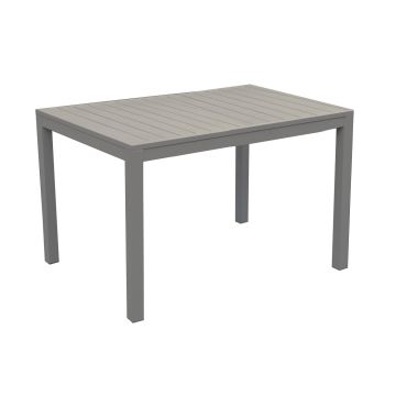 Mesa comedor Beige agrisado 70x53 cm h 75 cm en Aluminio mod. Sullivan