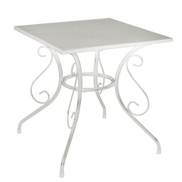 Mesa comedor Blanco 70x70 cm h 72 cm en Metal mod. New Old