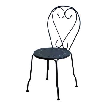 Silla asiento de jardín Antracita 41x48 cm h 90 cm en Metal mod. New Old