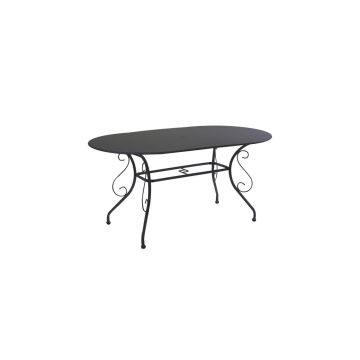 Mesa comedor Antracita 160x90 cm h 72 cm en Metal mod. New Old