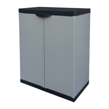 Armario mueble bajo uso exterior interior 1 estante de pvc 68x39,5x85 cm