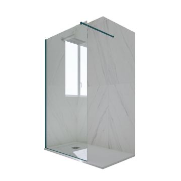 Mampara de ducha Pared Walk in de PVC Verde night watch H 200 Vidrio Transparente mod. Kolors