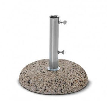 Base para sombrilla poste central de grava lavada soporte Gris de forma redonda con poste varias medidas disponibles
