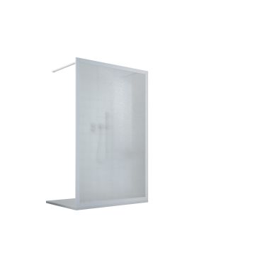 Mampara de ducha Pared Walk In Free de Acrílico color Blanco H 185 cm mod. Beatrix Central