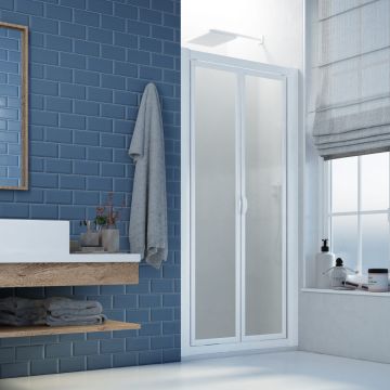 Puerta de Ducha de Acrílico color Blanco H 190 cm mod. Delta