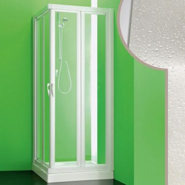 Mampara de Ducha de Acrílico mod. Giove con Apertura Plegable