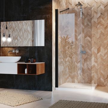 Pared de ducha con tratamiento antical mod. Flip Black