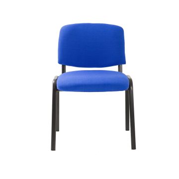 6 Sillas Rellenas Apilables de Tejido Azul - Oficina Reunión Sala de Espera