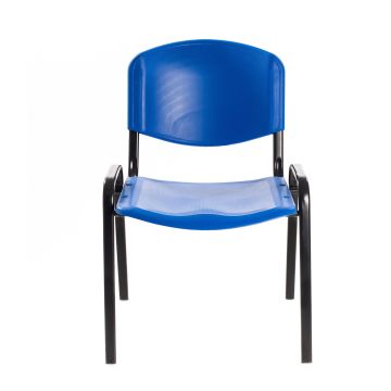 6 Sillas Apilables de Plástico AZUL - Oficina Reunión Sala de Espera