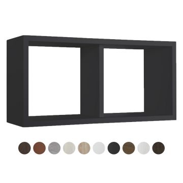 Estante rectangular de pared 2 compartimentos de elección mod. Morgana Maxi