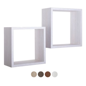 Estantes cúbicos de pared Conjunto de 2 pc de elección mod. Q-bis