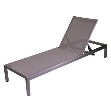 Tumbona Gris 197x64 cm h 30 cm en Aluminio mod. Seattle