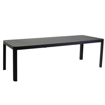 Mesa extensible Antracita 180/240x100 cm h 75 cm en Aluminio mod. Cleveland